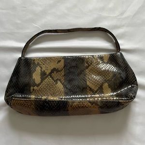 Faux snakeskin mini bag